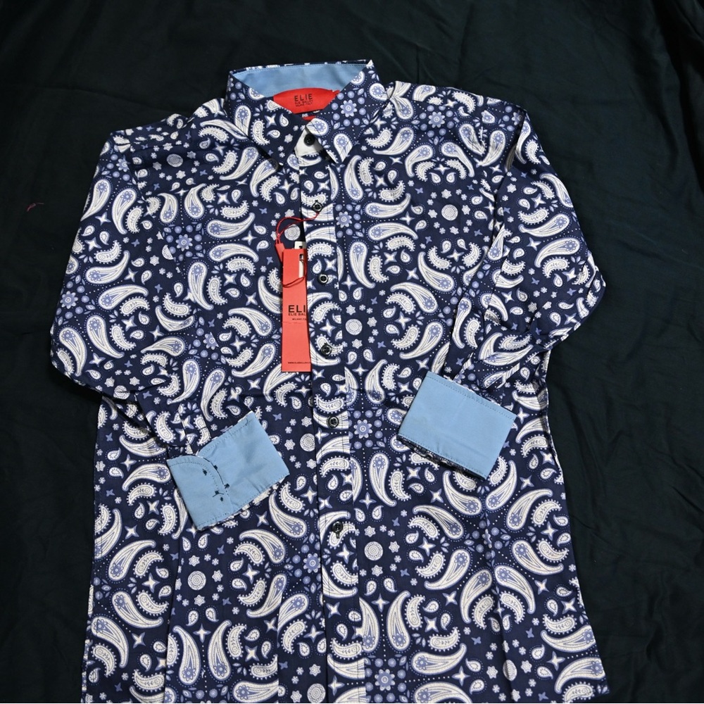 Blue Paisley Men's Shirt